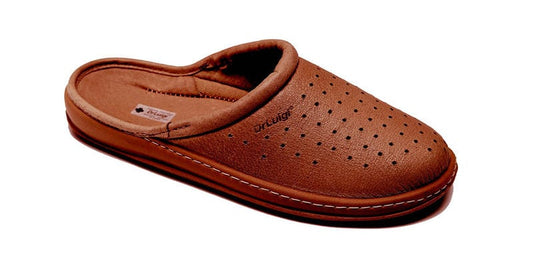DrLuigi® Orthopedic Slippers for Women - Comfortable Medical Footwear brown Leather