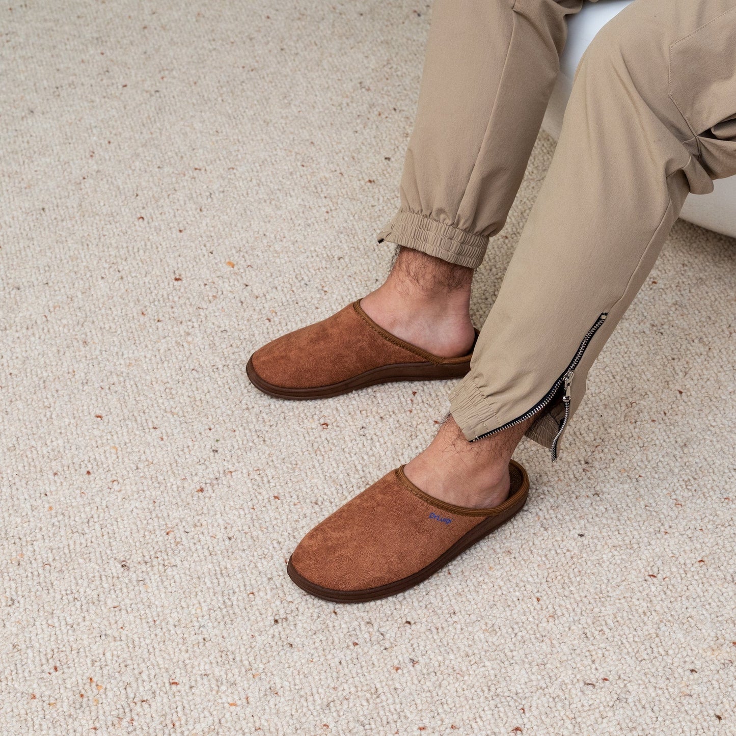 DrLuigi® Orthopedic Slippers for Men - Comfortable brown Medical Footwear