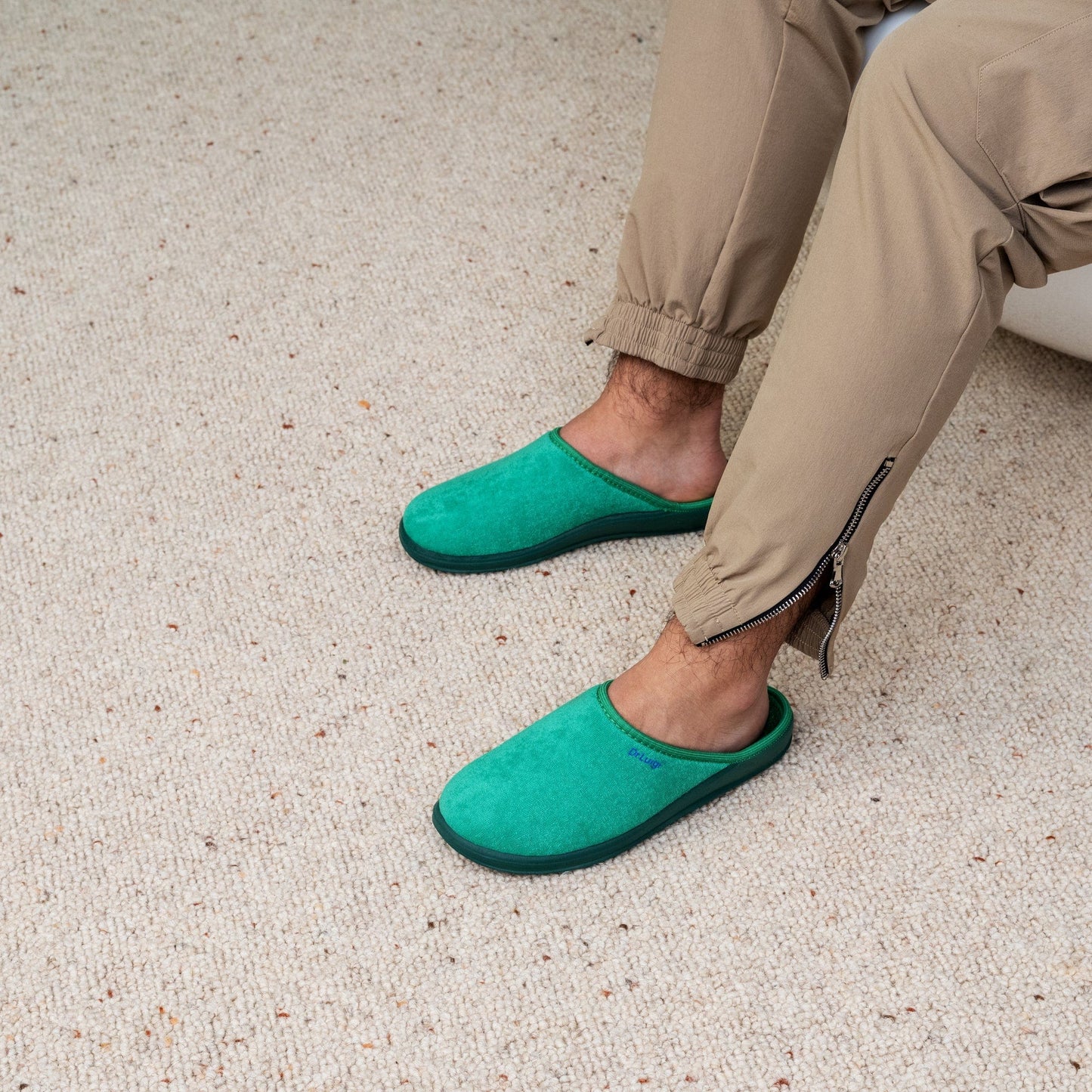 DrLuigi® Orthopedic Slippers for Men - Comfortable green Medical Footwear