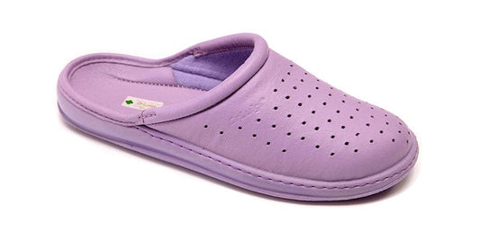 DrLuigi® Orthopedic Slippers for Women - Comfortable Medical Footwear violet Leather