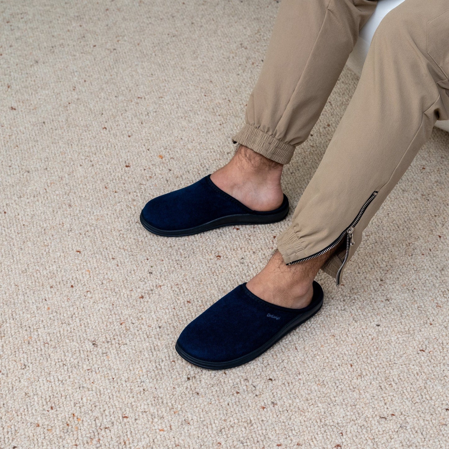 DrLuigi® Orthopedic Slippers for Men - Comfortable navy blue Medical Footwear