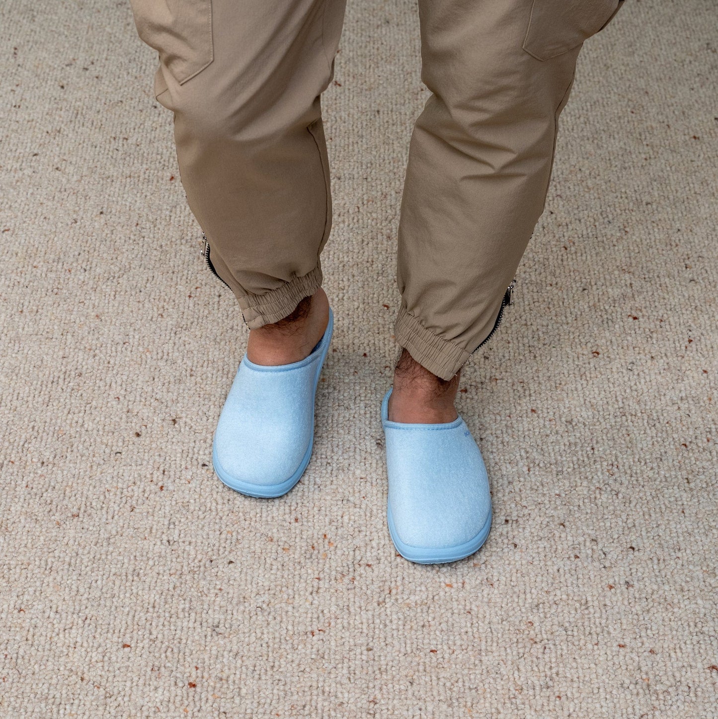 DrLuigi® Orthopedic Slippers for Men - Comfortable baby blue Medical Footwear