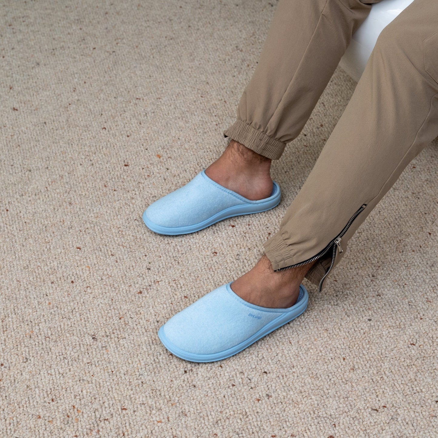 DrLuigi® Orthopedic Slippers for Men - Comfortable baby blue Medical Footwear