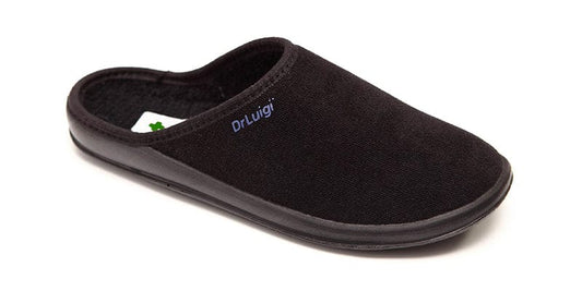 DrLuigi® Orthopedic Slippers for Men - Comfortable black Medical Footwear