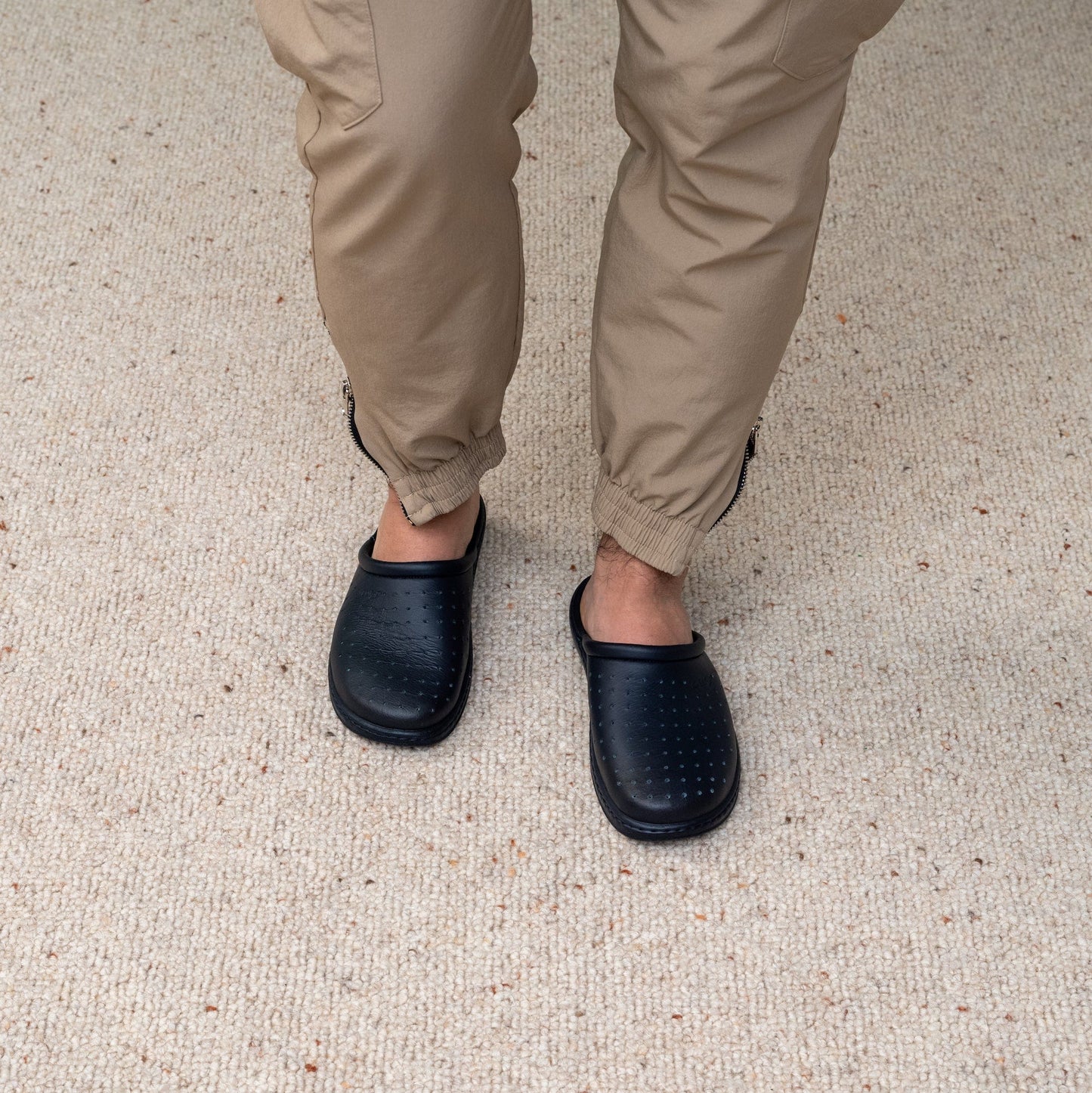 DrLuigi® Orthopedic Slippers for Men - Comfortable Medical Footwear navy blue Leather