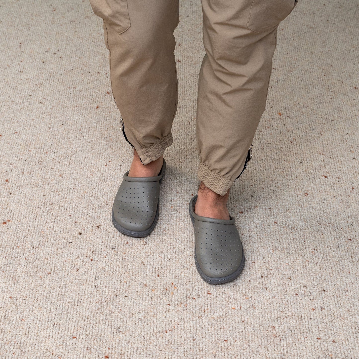 DrLuigi® Orthopedic Slippers for Men - Comfortable Medical Footwear gray Leather