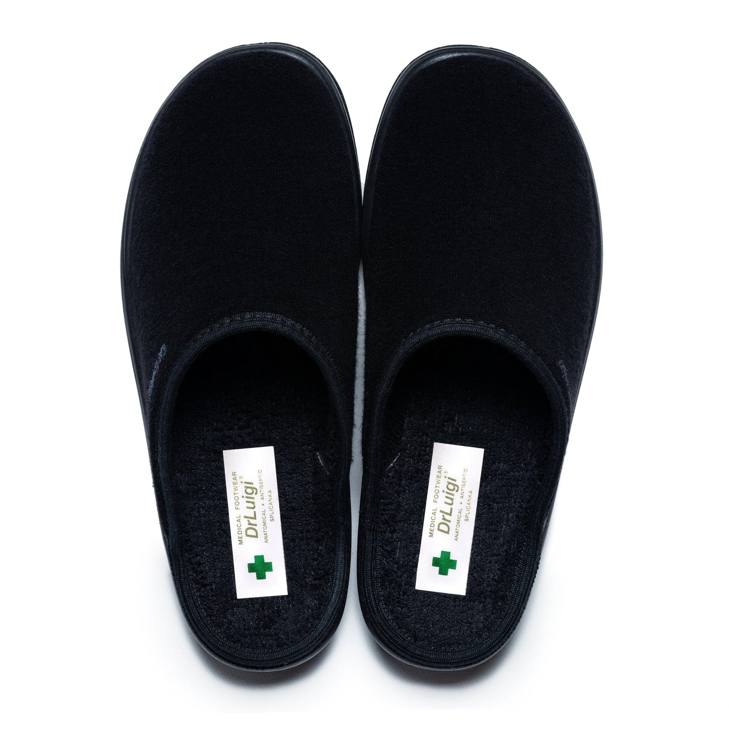 DrLuigi® Orthopedic Slippers for Men - Comfortable black Medical Footwear