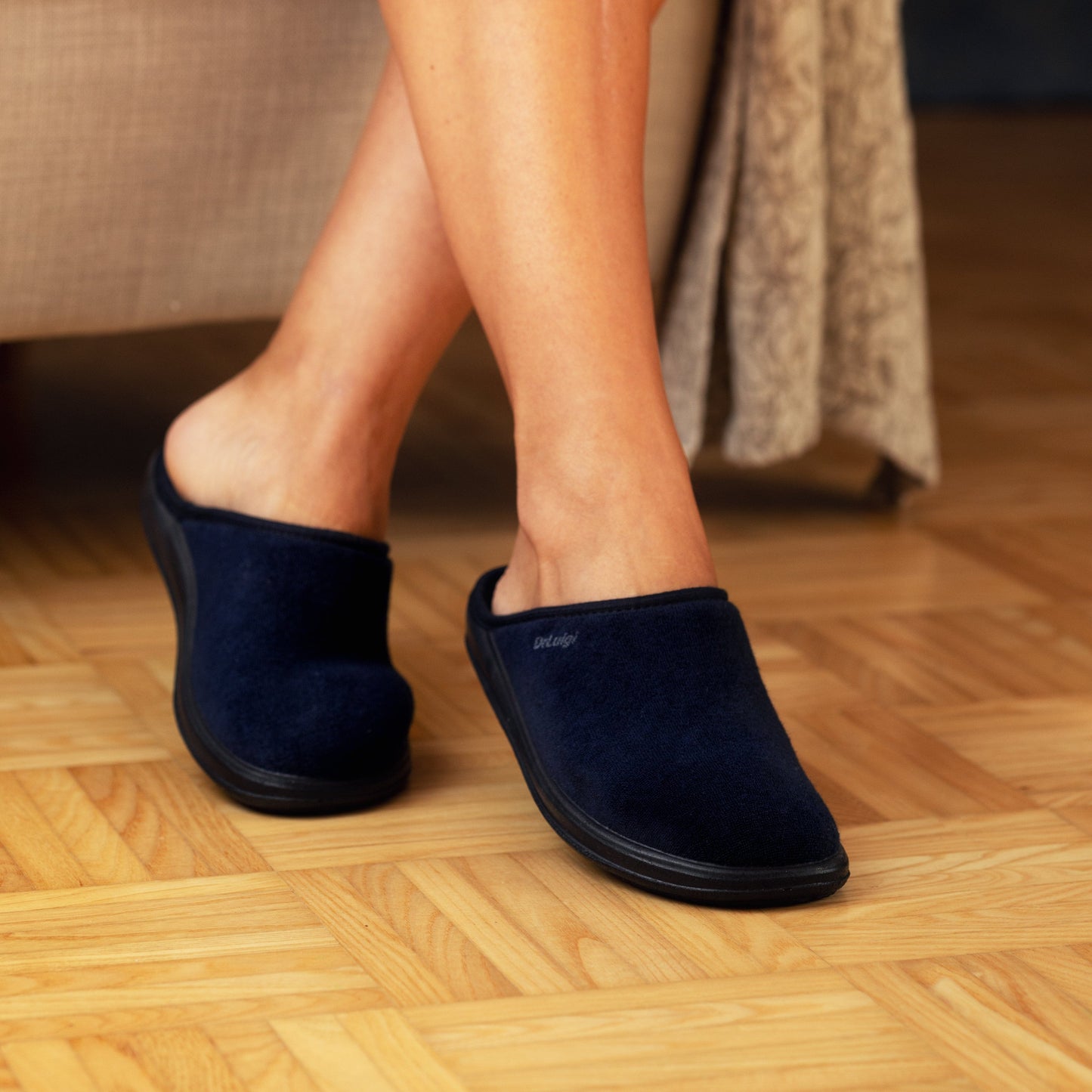 DrLuigi® Orthopedic Slippers for Women - Comfortable navy blue Medical Footwear